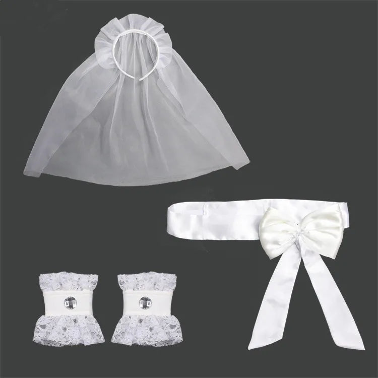 ITGIRLSOCIETY Sexy White Bride Halloween Costume Set