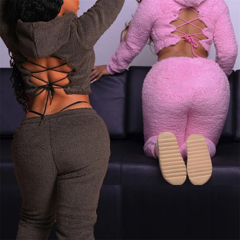 ITGIRLSOCIETY Cozy Hoodie & Pants Lounge Set