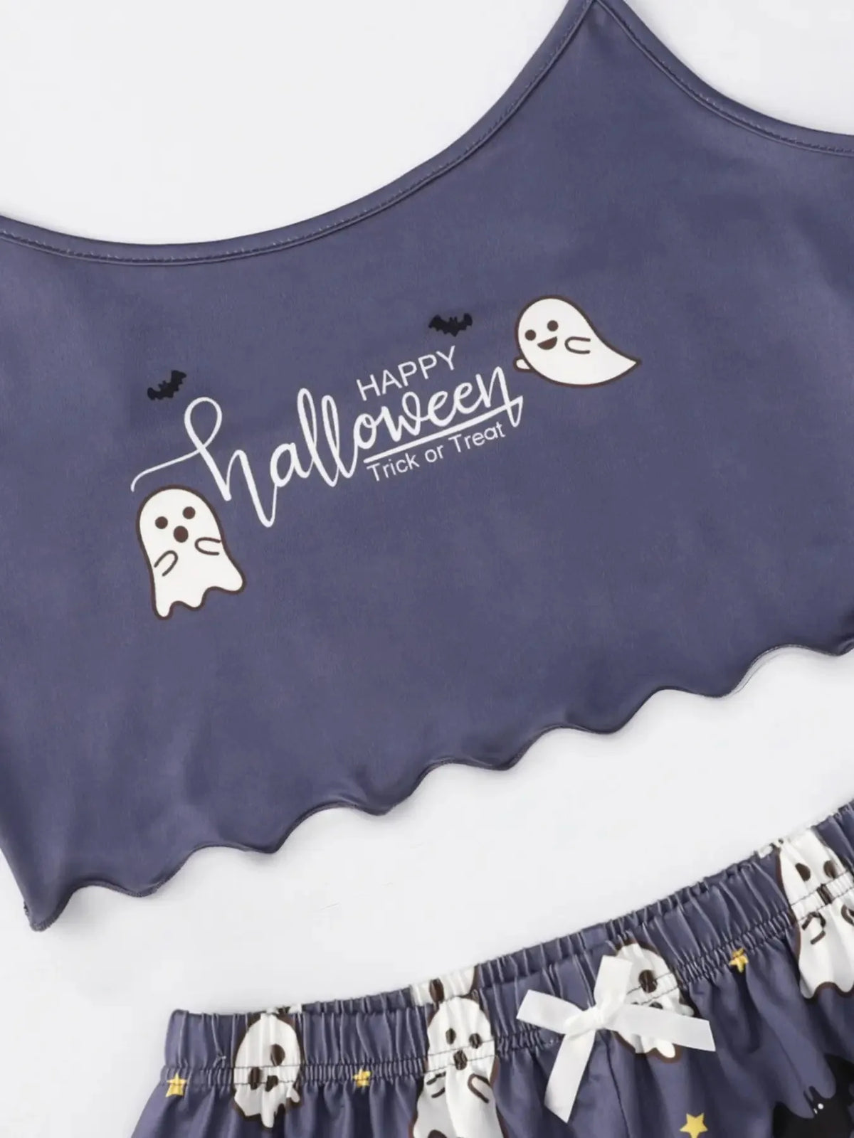 ITGIRLSOCIETY Halloween Pumpkin Print Pajama Set