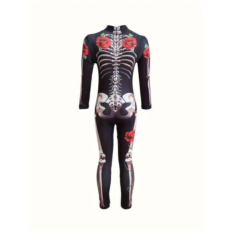 ITGIRLSOCIETY Ghost Bride Skeleton Jumpsuit