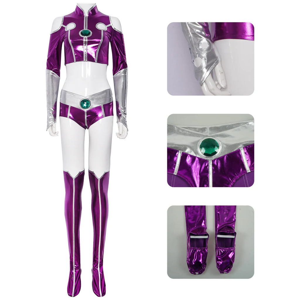 ITGIRLSOCIETY Purple Zentai Bodysuit Halloween Costume