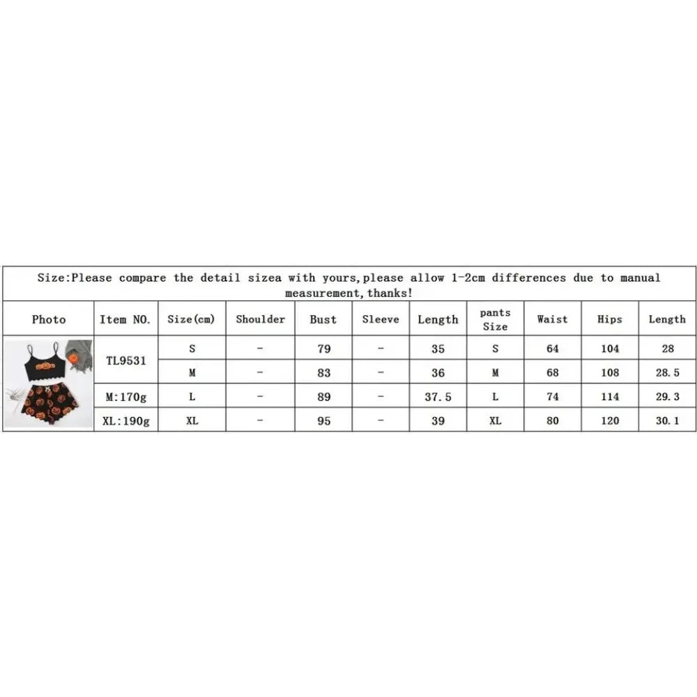 Halloween Pumpkin Print Two-Piece Pajamas Set