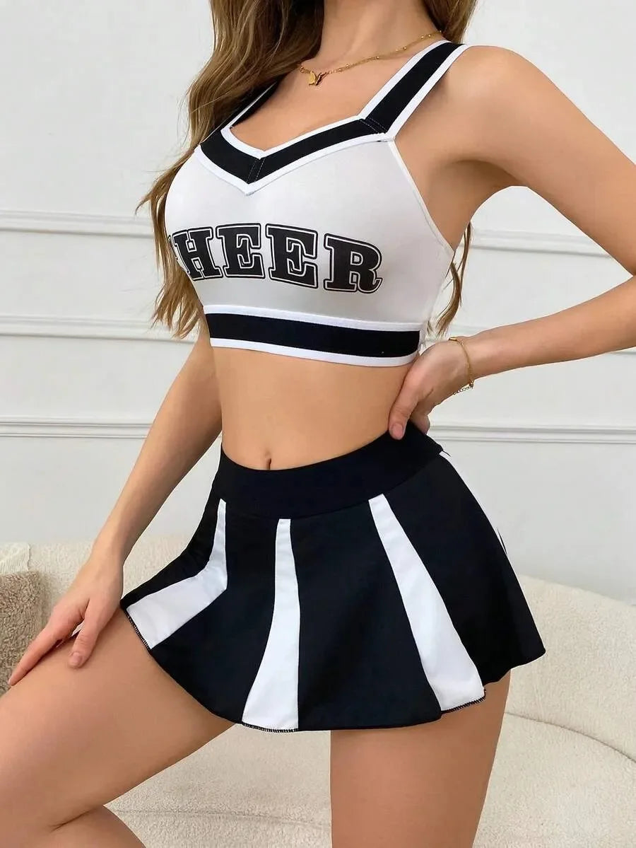 ITGIRLSOCIETY Sexy Cheerleader Halloween Costume Set