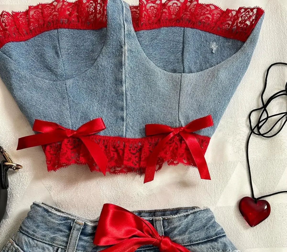 ITGIRLSOCIETY High Street Crop Top & Skirt Set