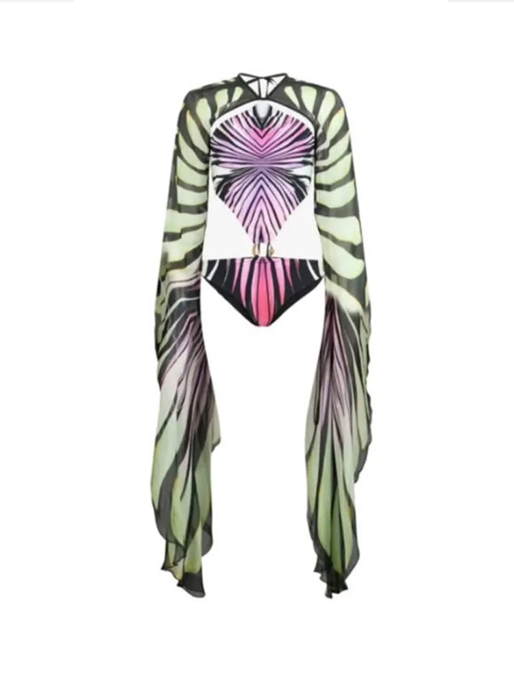 ITGIRLSOCIETY 3 Piece Set Lace Up Backless Cover