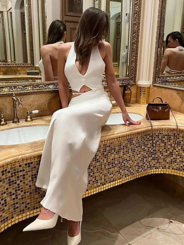 ITGIRLSOCIETY Sexy Backless Two-Piece Set