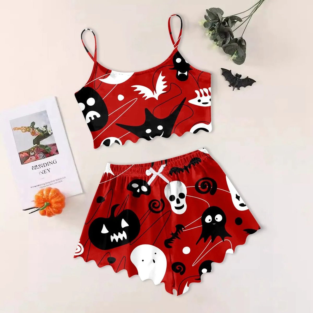 ITGIRLSOCIETY Halloween Print Sleepwear Set