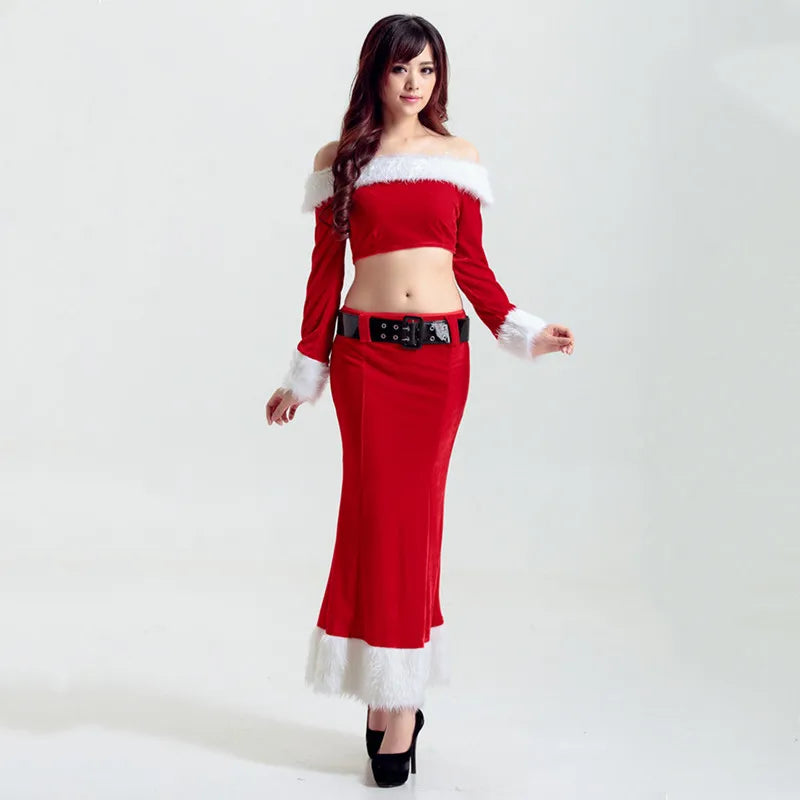ITGIRLSOCIETY Sexy Santa Babe 2-Piece Christmas Costume Set