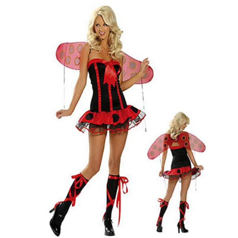 ITGIRLSOCIETY Ladybug Halloween Fairy Costume