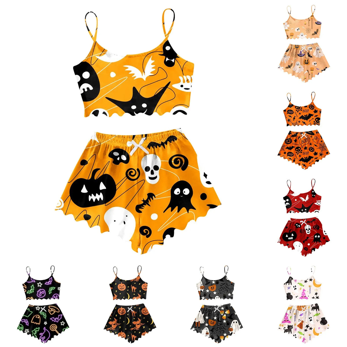 ITGIRLSOCIETY Halloween Print Sleepwear Set