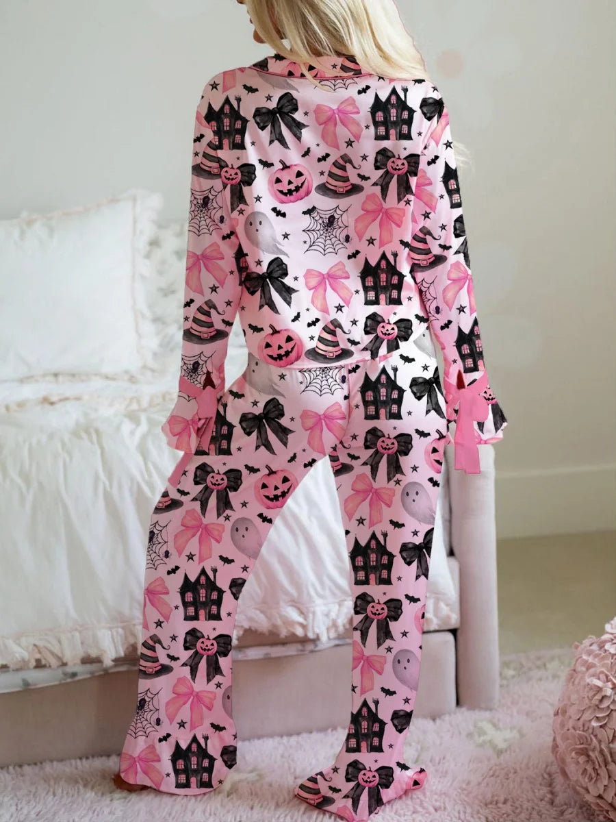 ITGIRLSOCIETY Halloween Pumpkin Pajama Set
