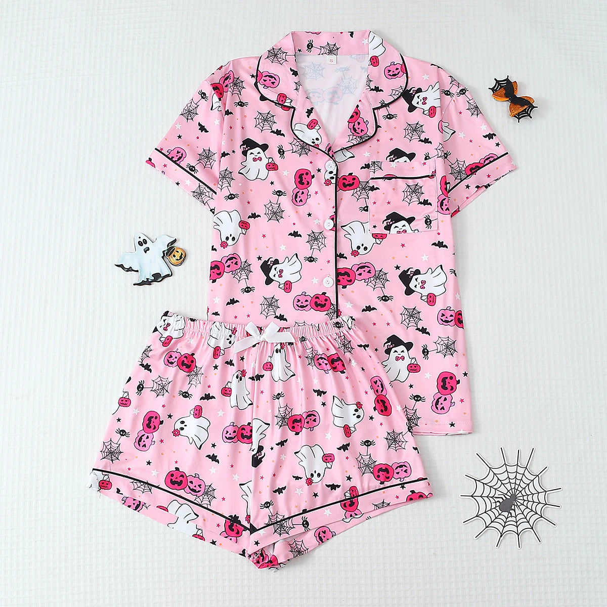 ITGIRLSOCIETY Halloween Ghost & Pumpkin PJ Set