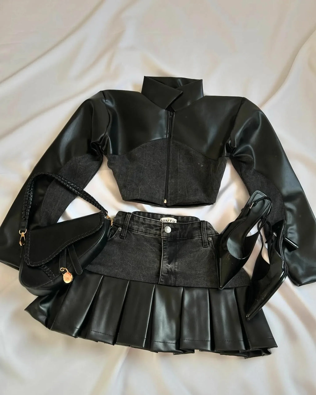 ITGIRLSOCIETY High Street Crop Top & Skirt Set