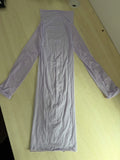 Joskaa Transparent Stretch Seamless Shiny Lingerie Dress Long Sleeve Tight Bodycon Pencil Skirt Nightwear Ntimate Night Dress