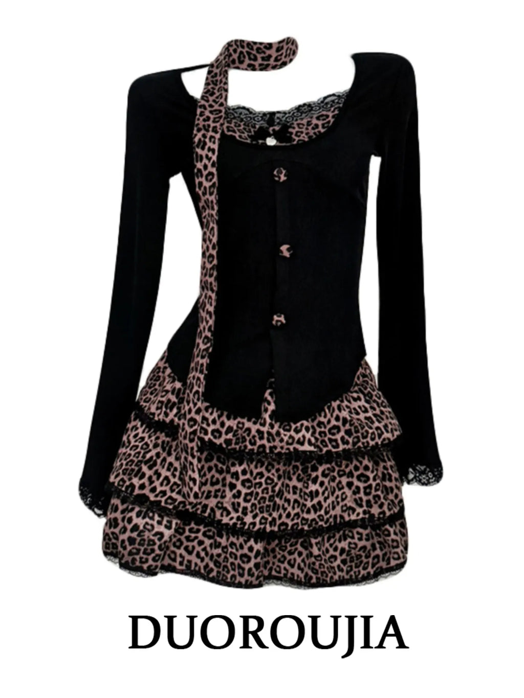 ITGIRLSOCIETY Tiger Print Two-Piece Set
