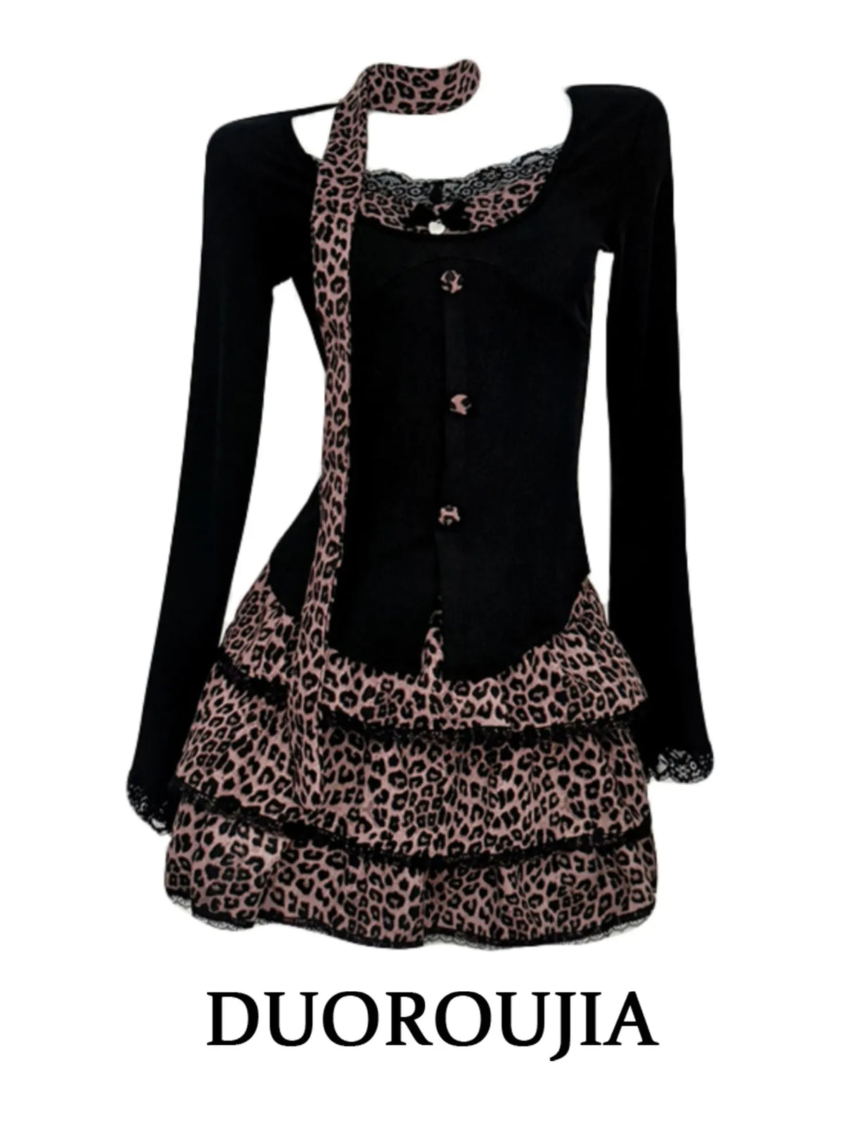 ITGIRLSOCIETY Tiger Print Two-Piece Set