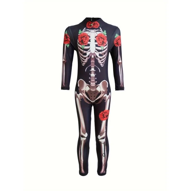 ITGIRLSOCIETY Ghost Bride Skeleton Jumpsuit