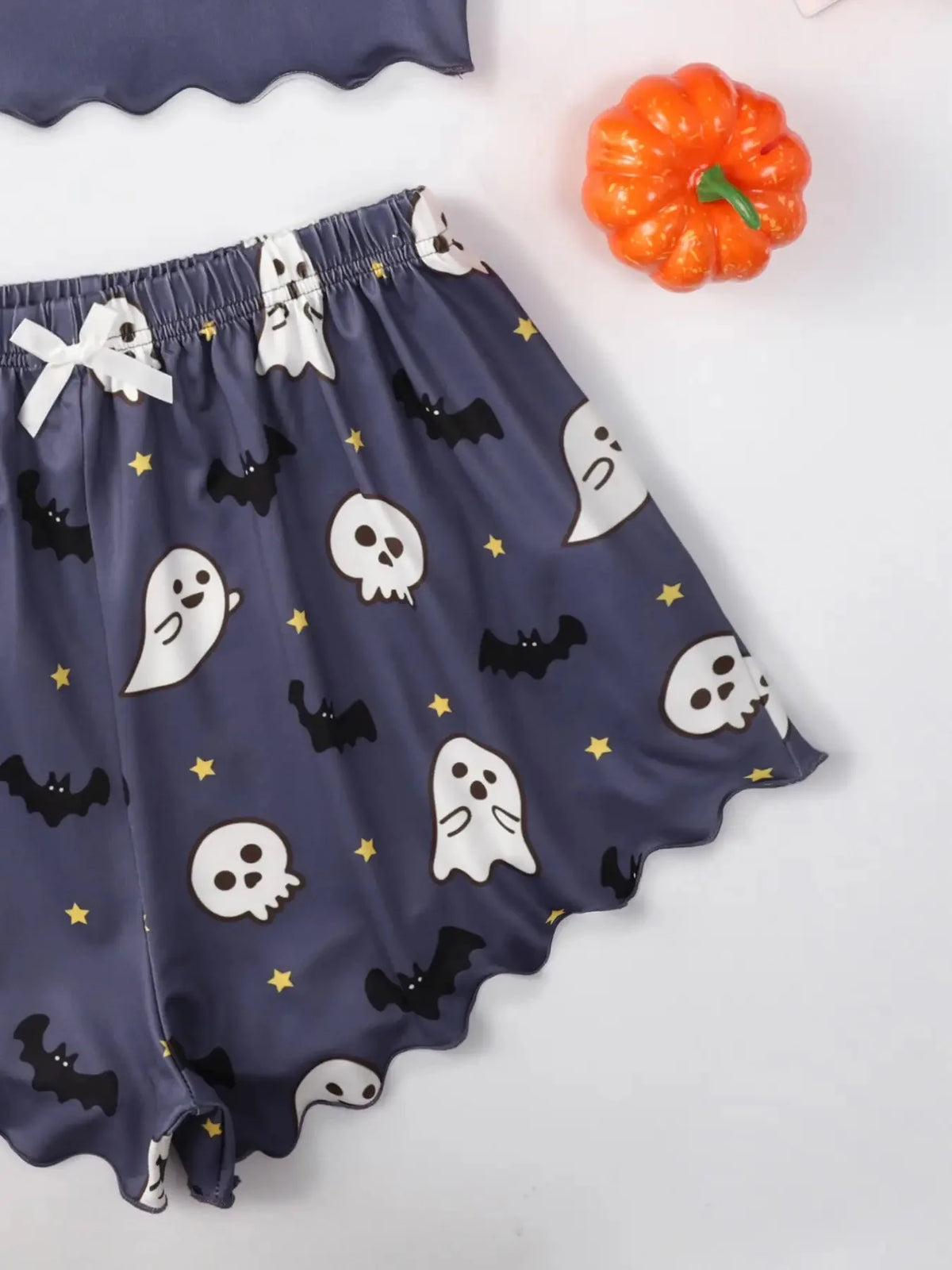 ITGIRLSOCIETY Halloween Pumpkin Print Pajama Set