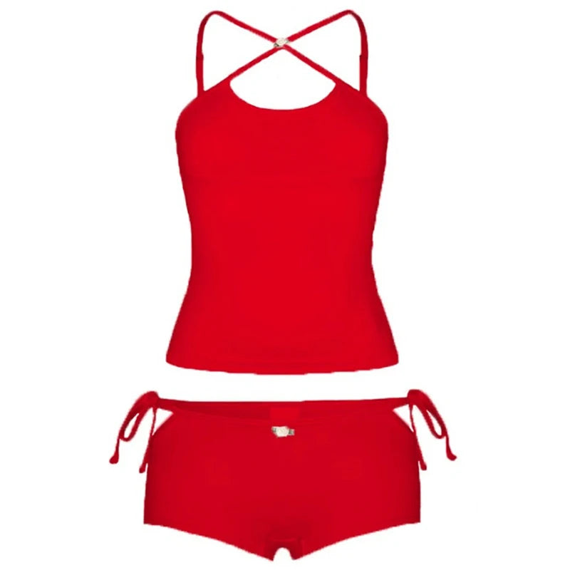 Women 2 Piece Short Sets Summer Chic Criss Cross Backless Camisole Tops and Bandage Cutout Shorts Outfits Club Streetwear Trendy