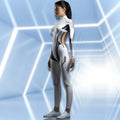 ITGIRLSOCIETY Mechanical Robot Print Halloween Bodysuit