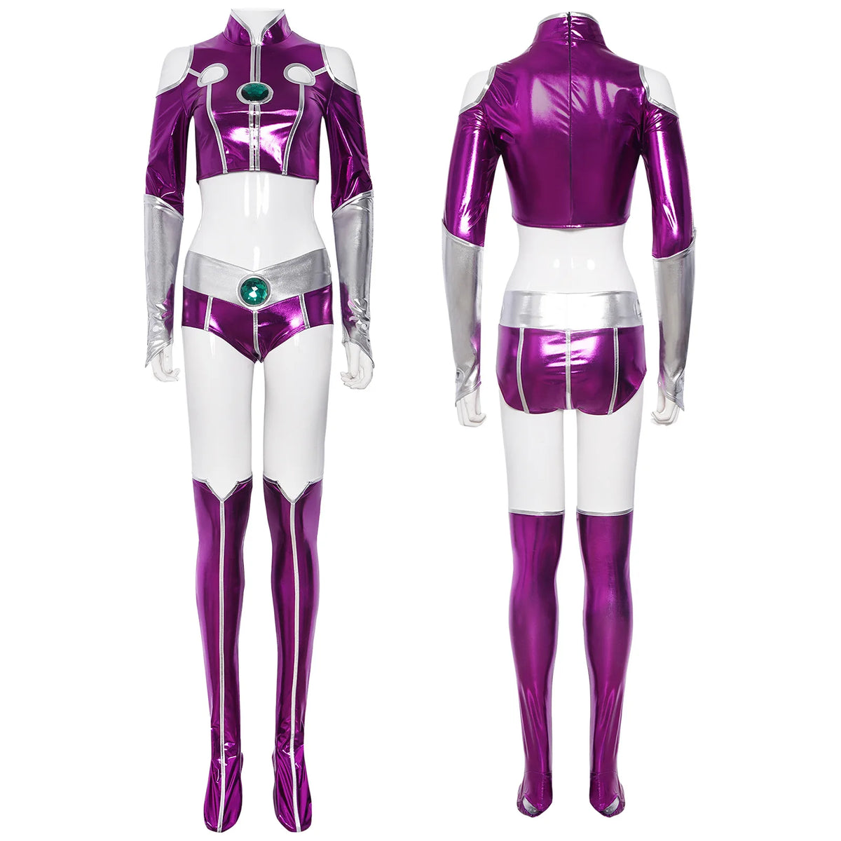 ITGIRLSOCIETY Purple Zentai Bodysuit Halloween Costume