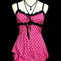 ITGIRLSOCIETY Y2K Leopard Lace Patchwork Cami Tank Top
