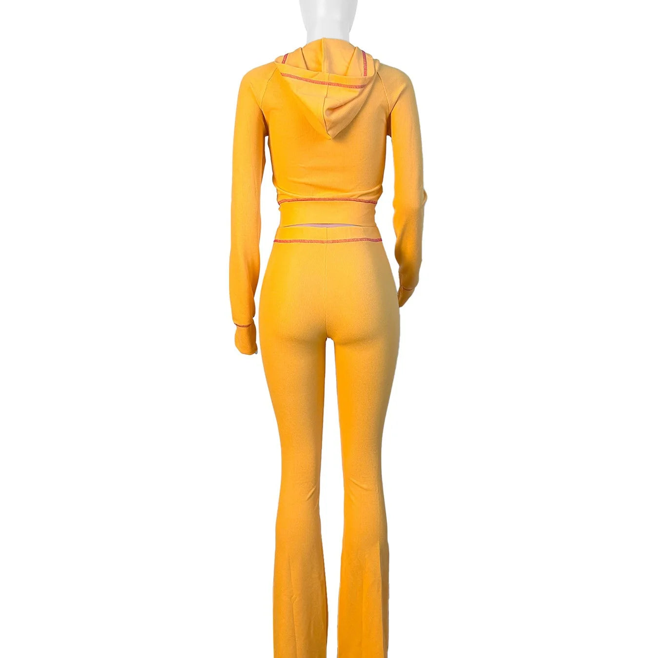 Two Pieces Women Pant Sets Solid Matching Set Hooded Long Sleeves Coat Elastic Waist Pant Slim Office Lady Casual 2026 Spring