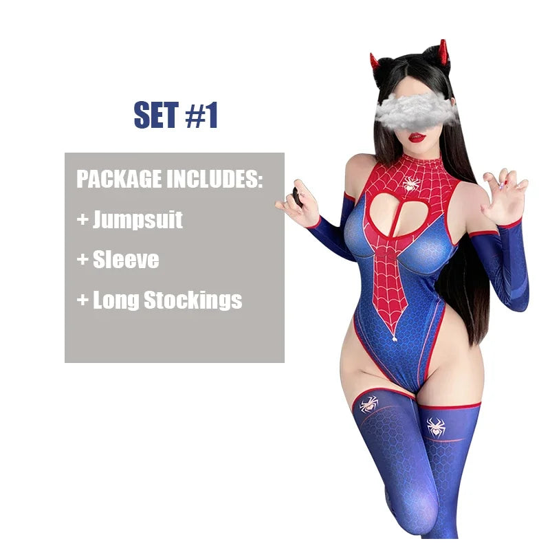 ITGIRLSOCIETY Venom Spider-Woman Halloween Cosplay Bodysuit