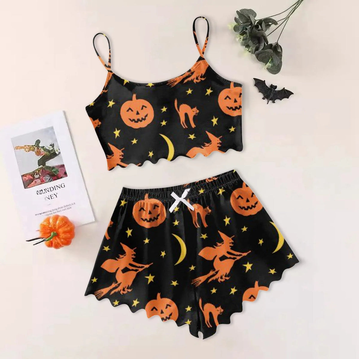 ITGIRLSOCIETY Halloween Print Sleepwear Set