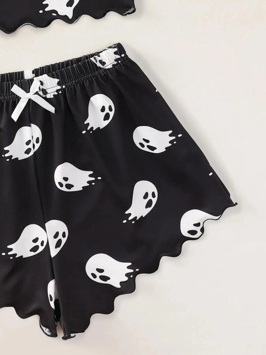 ITGIRLSOCIETY Skull Print Halloween Sleepwear Set