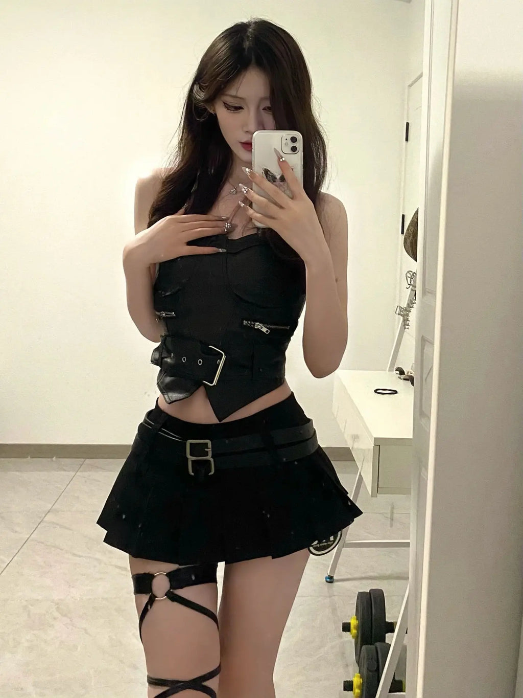 ITGIRLSOCIETY Retro Crop Top & Skirt Set