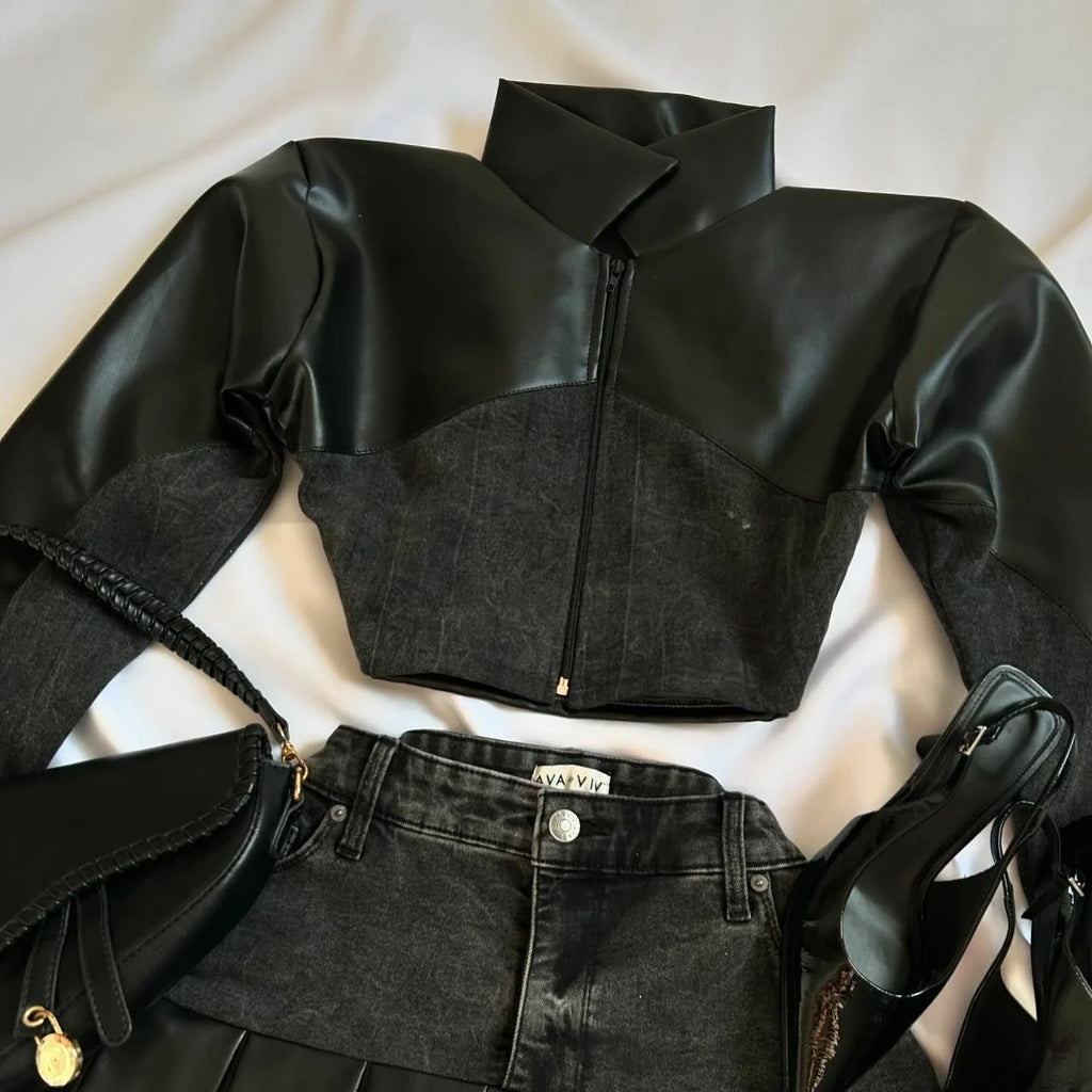 ITGIRLSOCIETY High Street Crop Top & Skirt Set