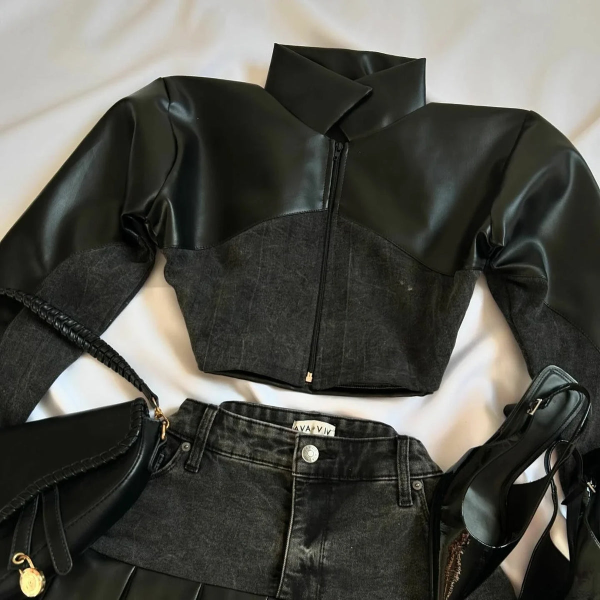 ITGIRLSOCIETY High Street Crop Top & Skirt Set