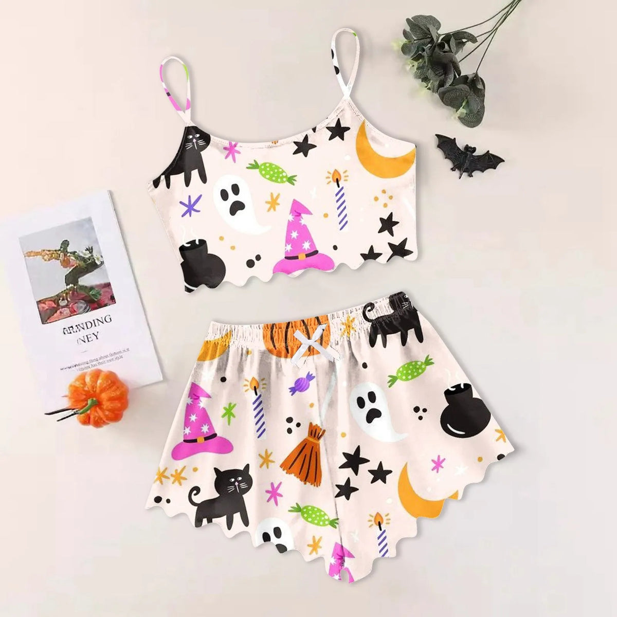 ITGIRLSOCIETY Halloween Print Sleepwear Set