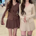 ITGIRLSOCIETY Knit Sweater & Mini Skirt Set