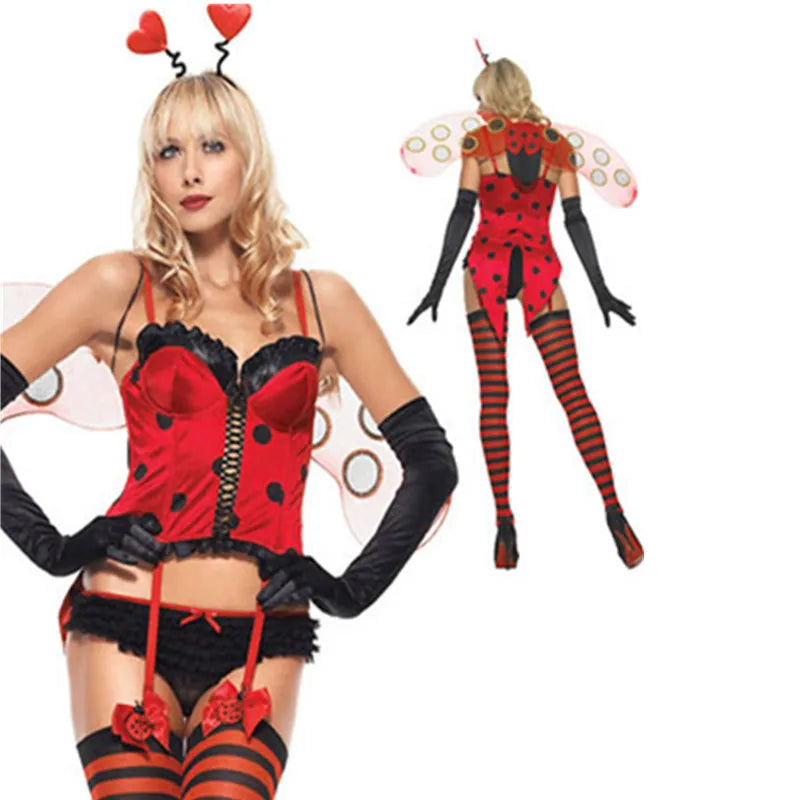 ITGIRLSOCIETY Ladybug Halloween Fairy Costume