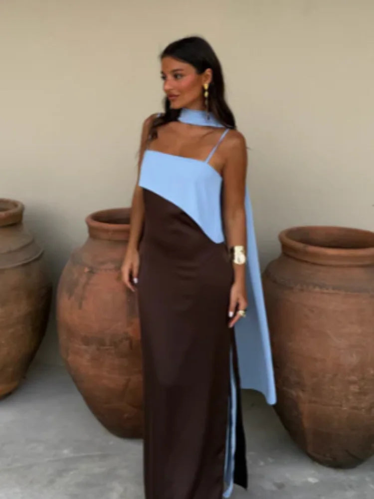 ITGIRLSOCIETY Ruffle Tiered Spaghetti Strap Maxi Dress