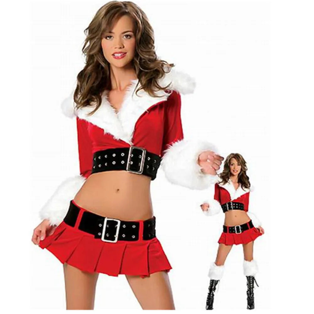 ITGIRLSOCIETY Sexy Santa Babe 2-Piece Christmas Costume Set