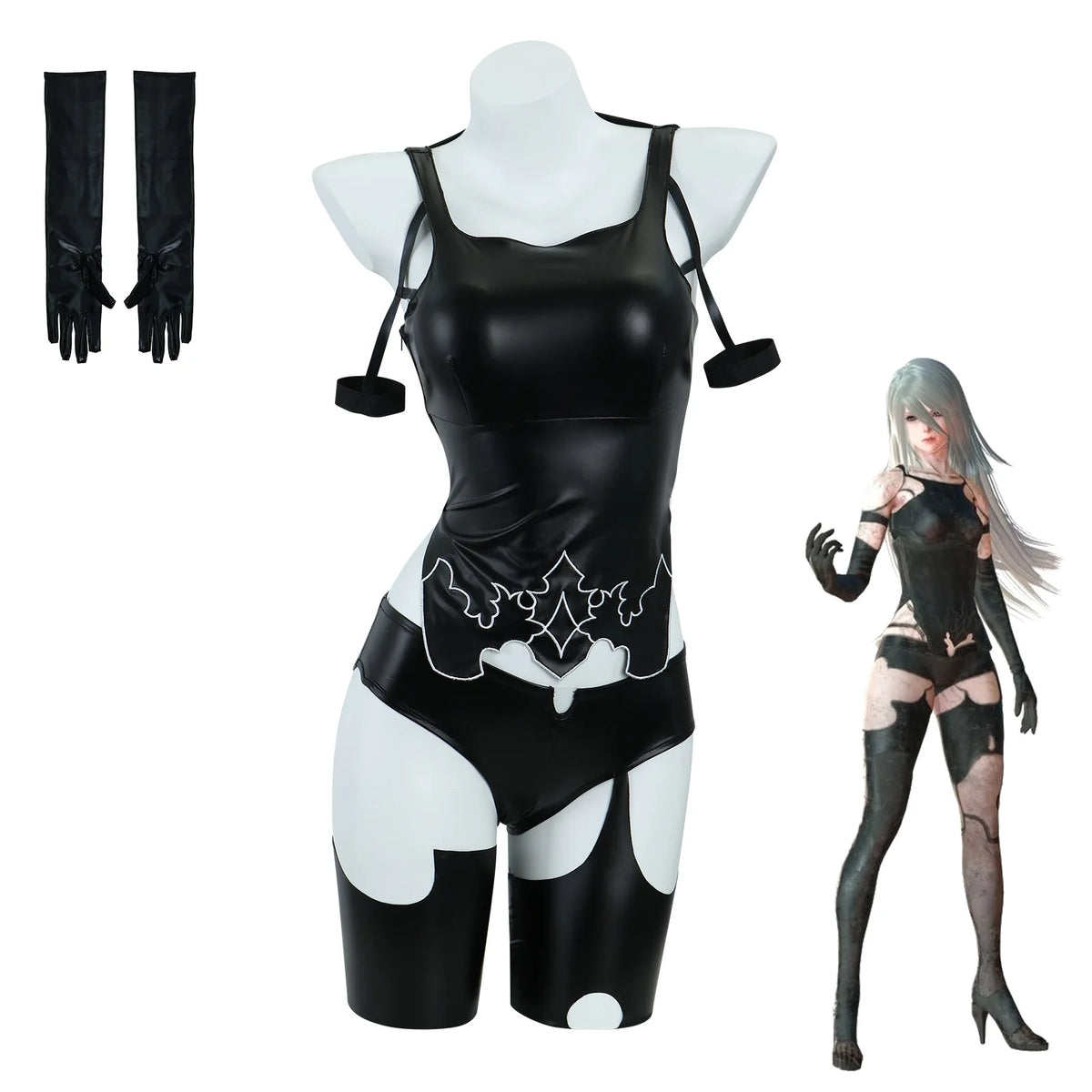 ITGIRLSOCIETY A2 NieR Automata Cosplay Costume & Wig Set
