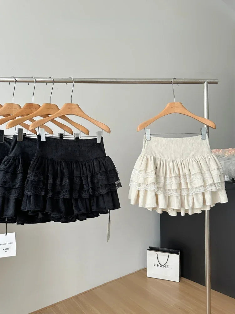 ITGIRLSOCIETY Slash Neck Bow Sweater & Mini Skirt Set