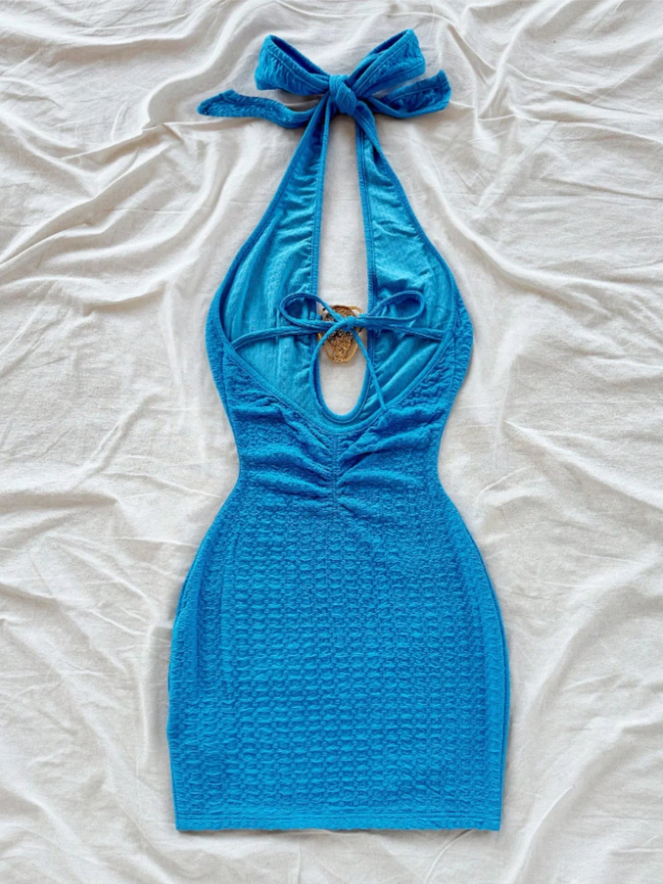 Elegant versatile fashion trend women's off-shoulder wrap skirt dress, elegant chest decoration and double-layer fabric design