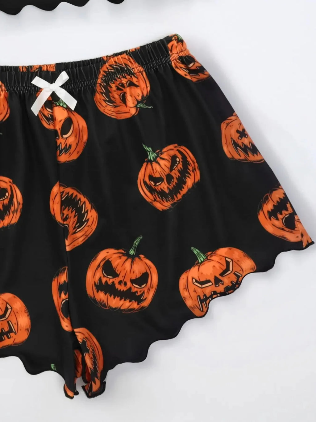 ITGIRLSOCIETY Halloween Devil & Pumpkin Print Pajamas Set