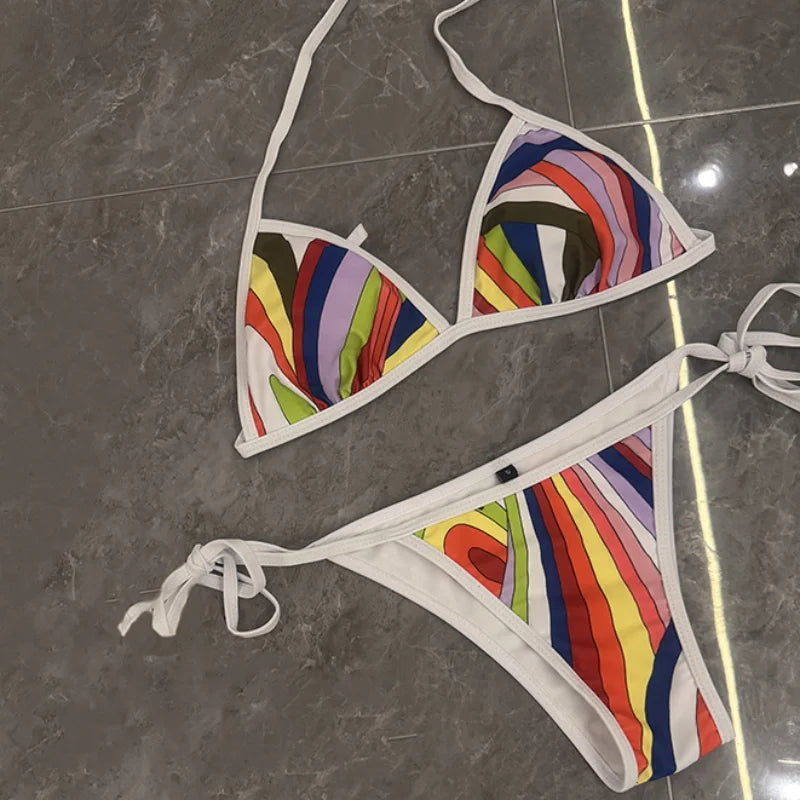 ITGIRLSOCIETY Print Push-Up Bikini Set