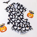 ITGIRLSOCIETY Halloween Pumpkin Ghost Short Sleeve Pajama Set