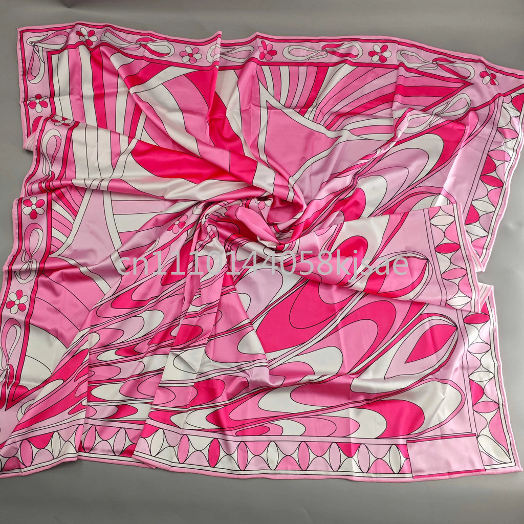 Luxury Design Women's Pink Scarf Swimsuits with Letter Signature Logo Classic Brand Headband Bikini Sets Beachwear