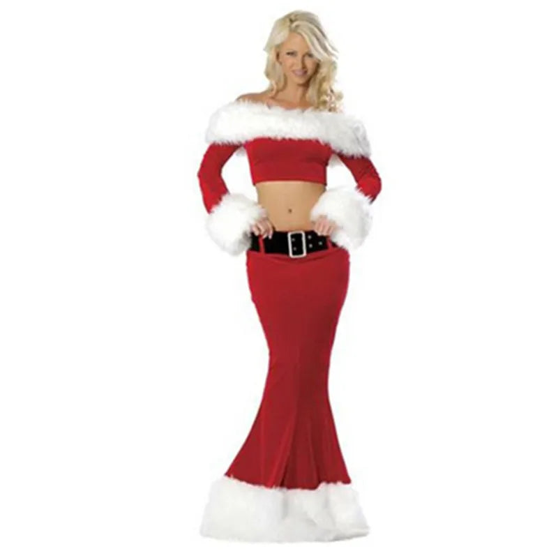 ITGIRLSOCIETY Sexy Santa Babe 2-Piece Christmas Costume Set