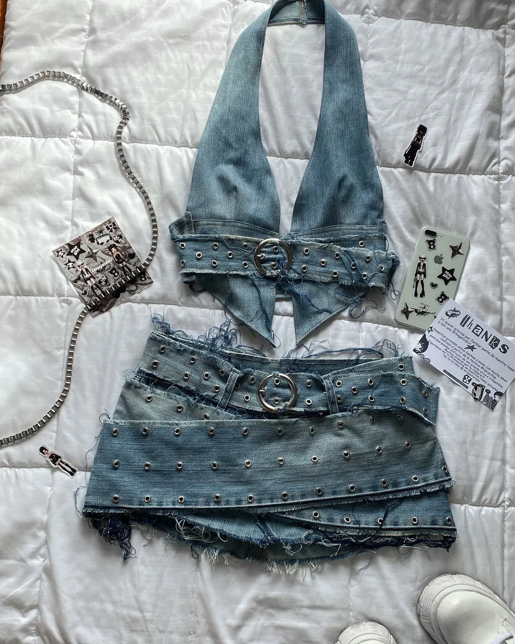 ITGIRLSOCIETY High Street Crop Top & Skirt Set
