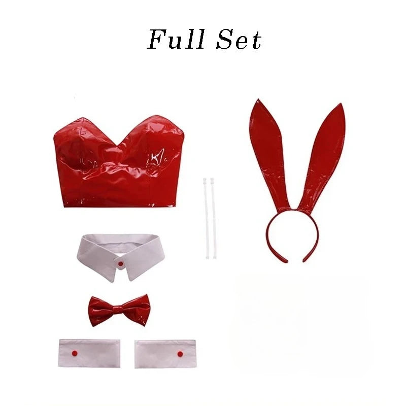 ITGIRLSOCIETY Bunny Girl Faux Leather Cosplay Set
