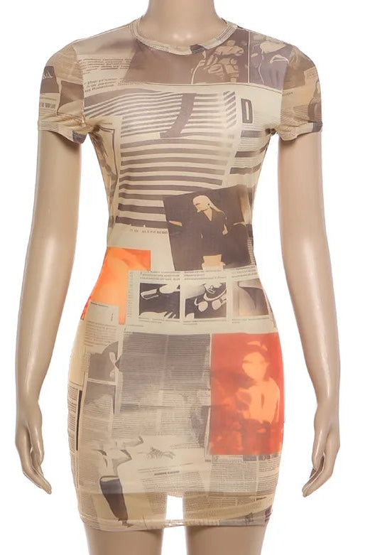 ITGIRLSOCIETY Retro Print Two-Piece Set