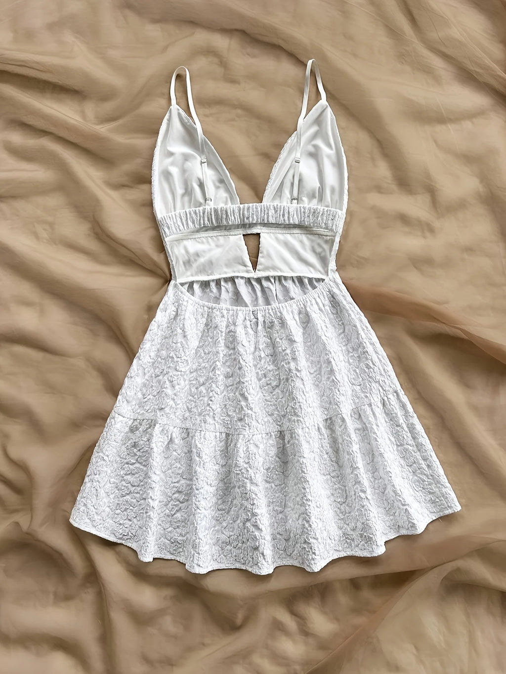 ITGIRLSOCIETY Backless Spaghetti Strap Mini Dress